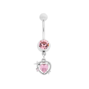 Y2K Heart Dangle Navel - Painful Pleasures