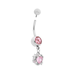 Y2K Heart Dangle Navel - Painful Pleasures