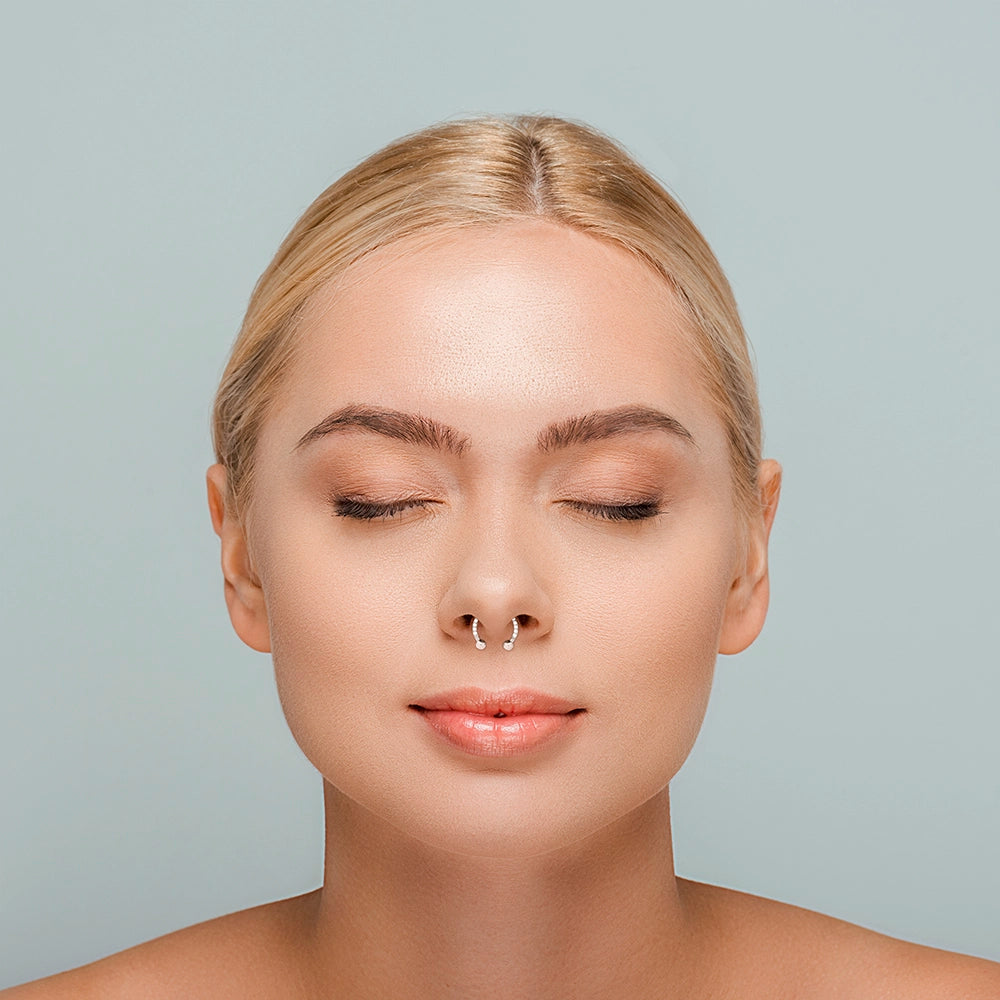 Titanium Jeweled Circular Barbell