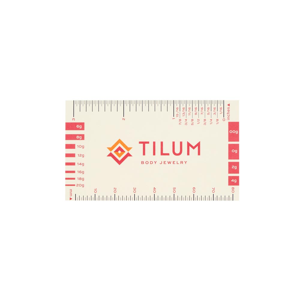 Tilum Body Jewelry Measuring Card — Price Per 1