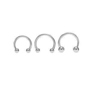 18g Titanium Circular Barbell — Price Per 1 — Pick Diameter