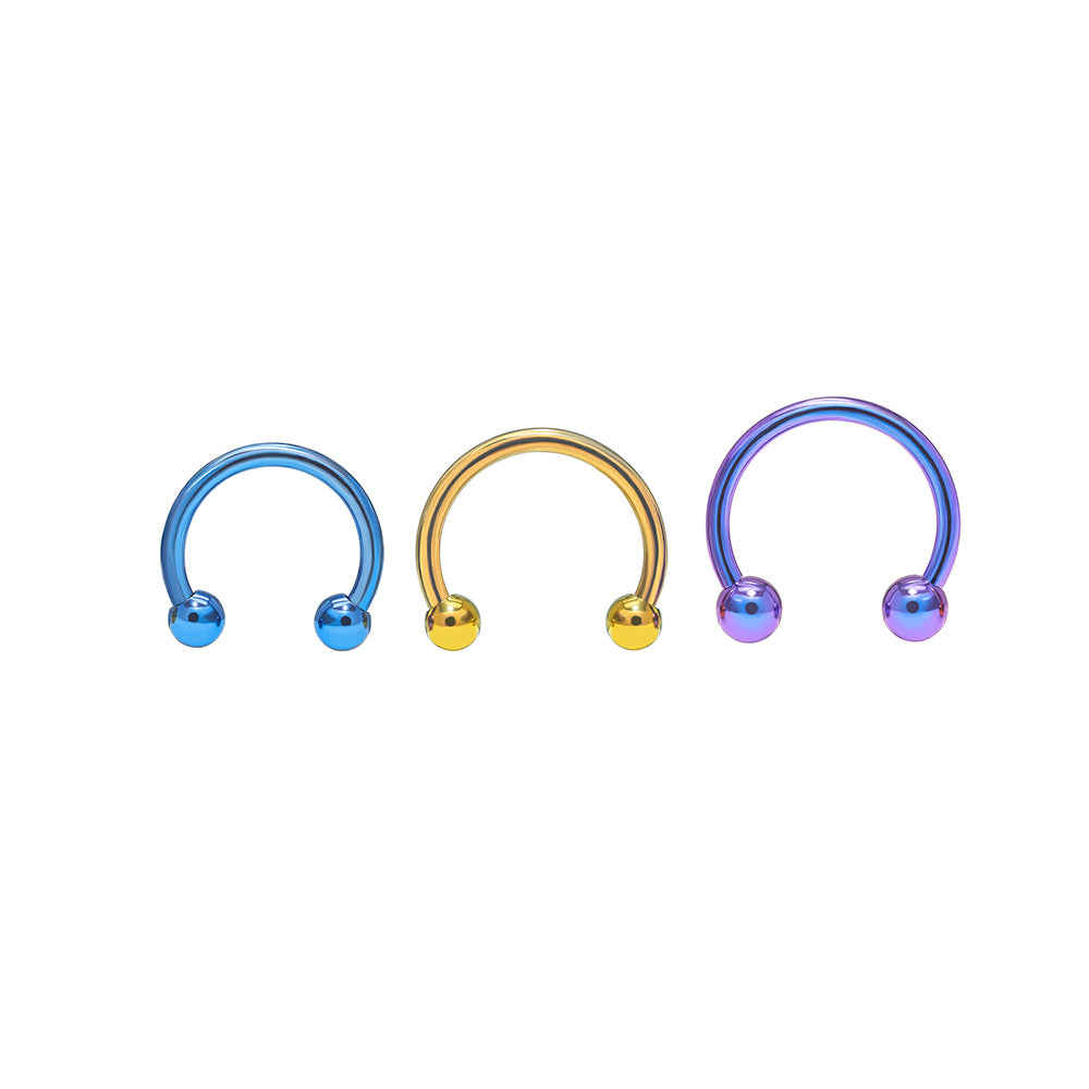 18g Titanium Circular Barbell — Price Per 1 — Pick Diameter