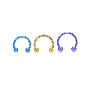18g Titanium Circular Barbell — Price Per 1 — Pick Diameter