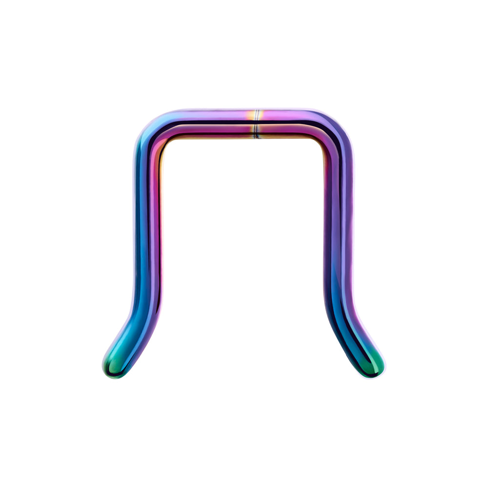 16g Rainbow Titanium Septum Retainer - Price Per 1