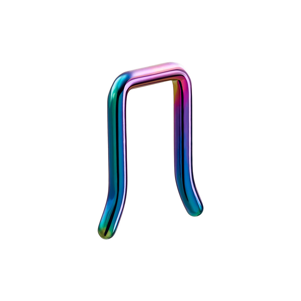 16g Rainbow Titanium Septum Retainer - Price Per 1