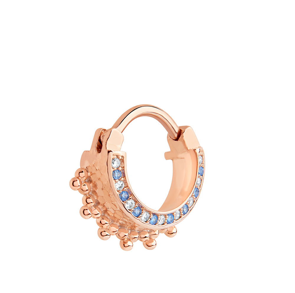 16g PVD Rose Gold Aqua Jeweled Majesty Septum Clicker