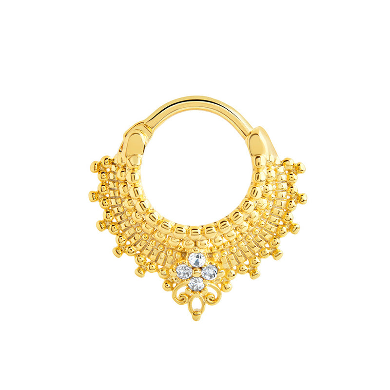 16g PVD Gold Kali’s Crown Septum Clicker