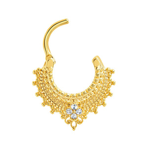 16g PVD Gold Kali’s Crown Septum Clicker