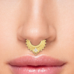 16g PVD Gold Kali’s Crown Septum Clicker