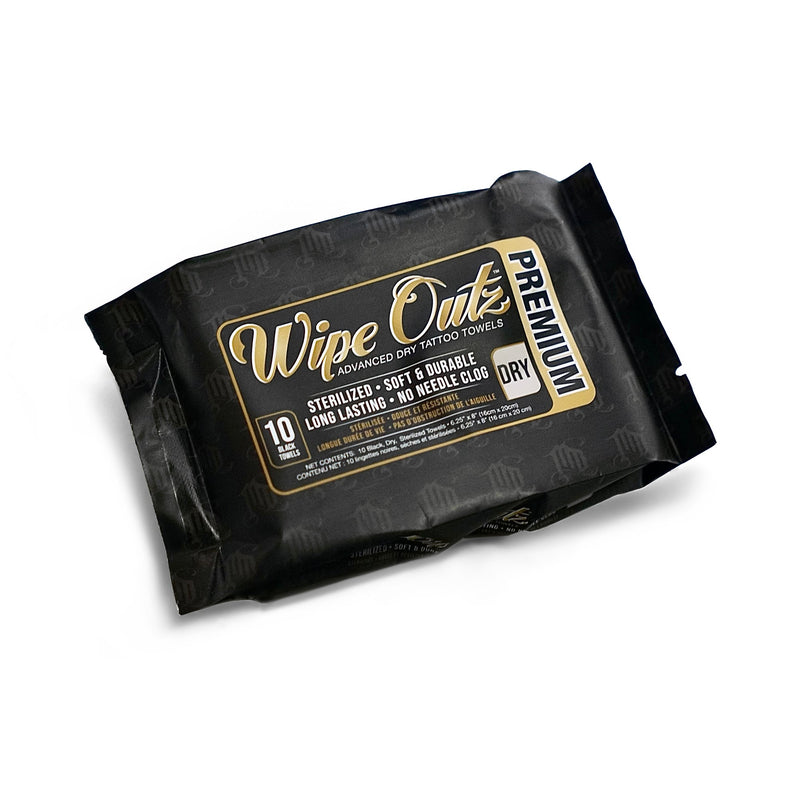 Wipe Outz™ Black Tattoo Towels