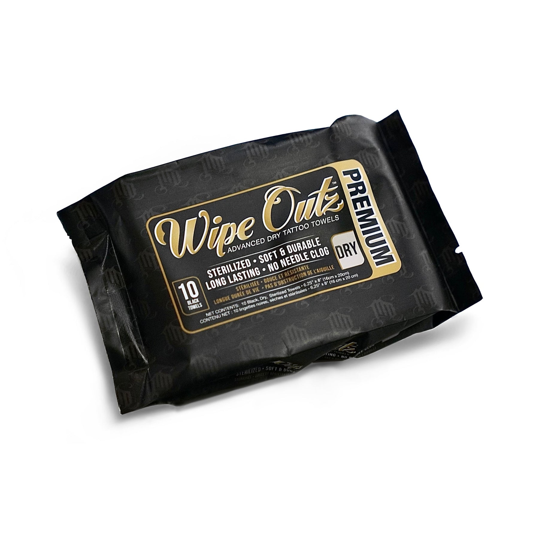 Wipe Outz™ Black Tattoo Towels