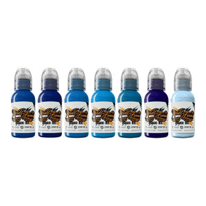 World Famous Blue Ink Set of 7 Bottles — Pick Size