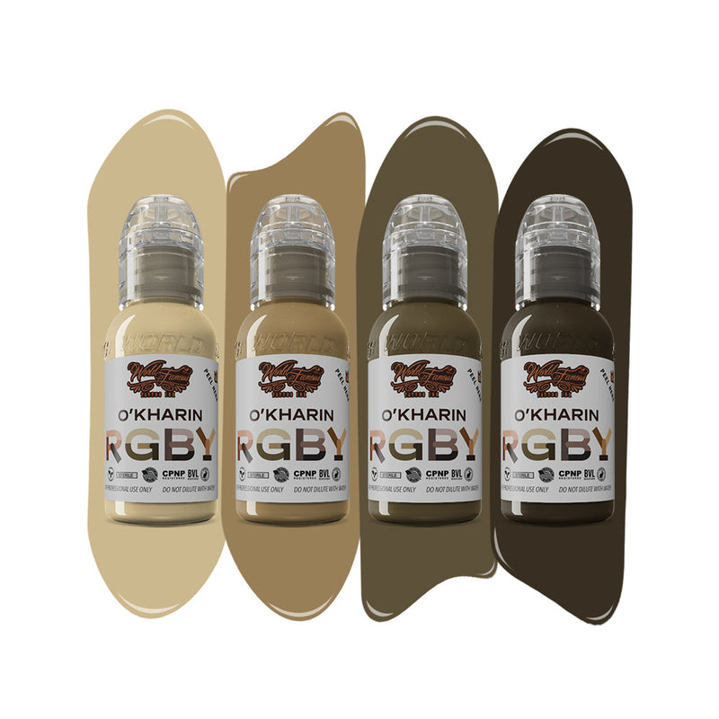 Sasha O’Kharin RGBY Skin Tone Green Mini Set of 4 Colors — World Famous — 1oz