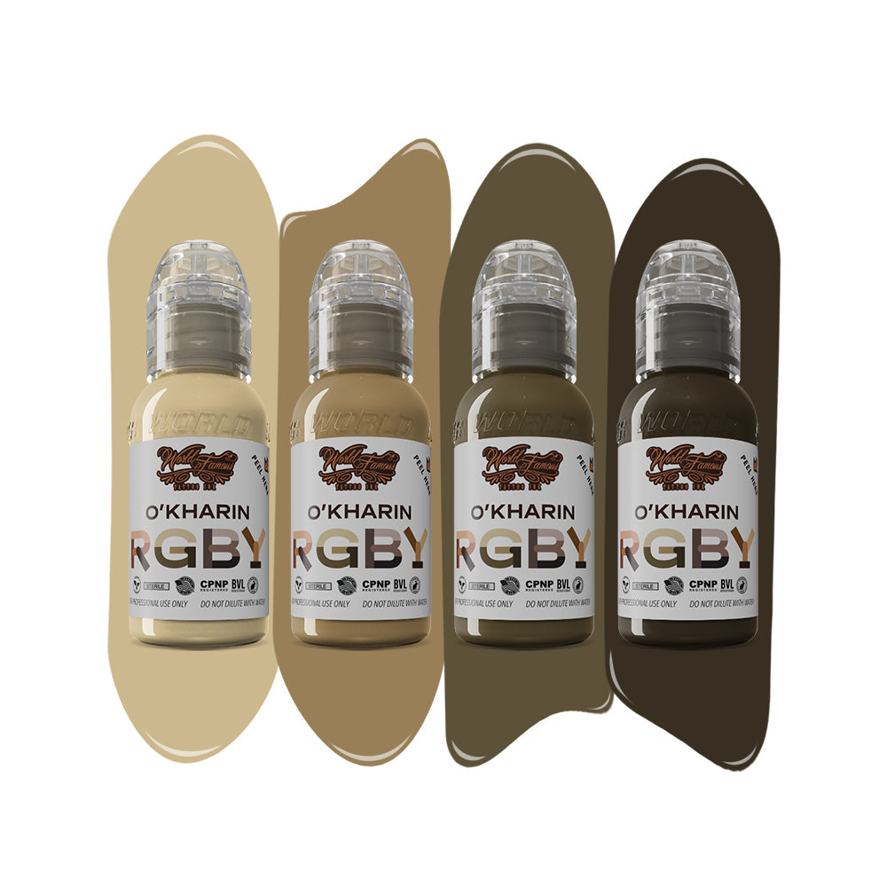 Sasha O’Kharin RGBY Skin Tone Green Mini Set of 4 Colors — World Famous — 1oz