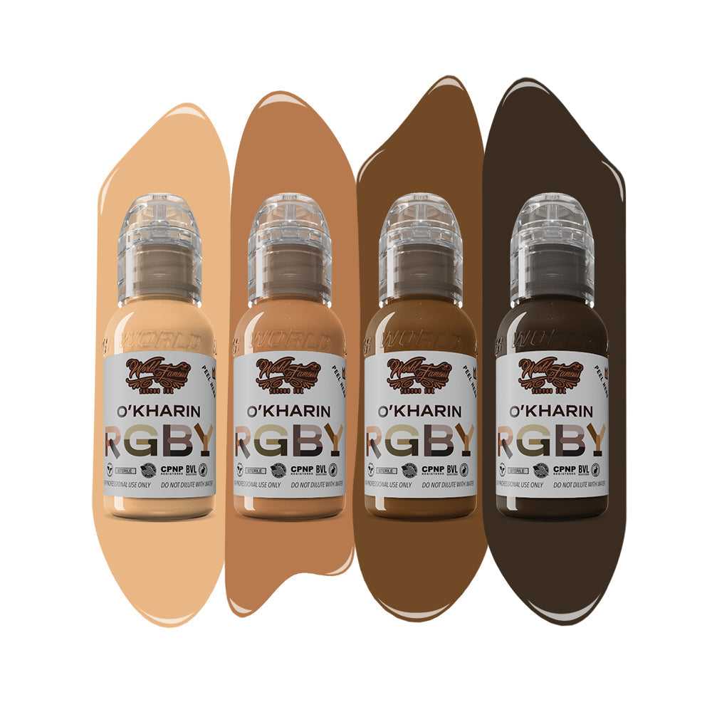 Sasha O’Kharin RGBY Skin Tone Yellow Mini Set of 4 Colors — World Famous — 1oz