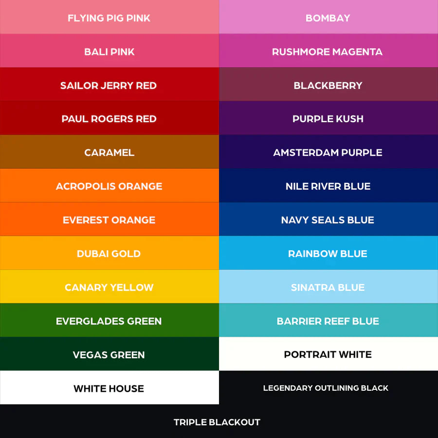 World Famous 25 color bottle set — 1oz