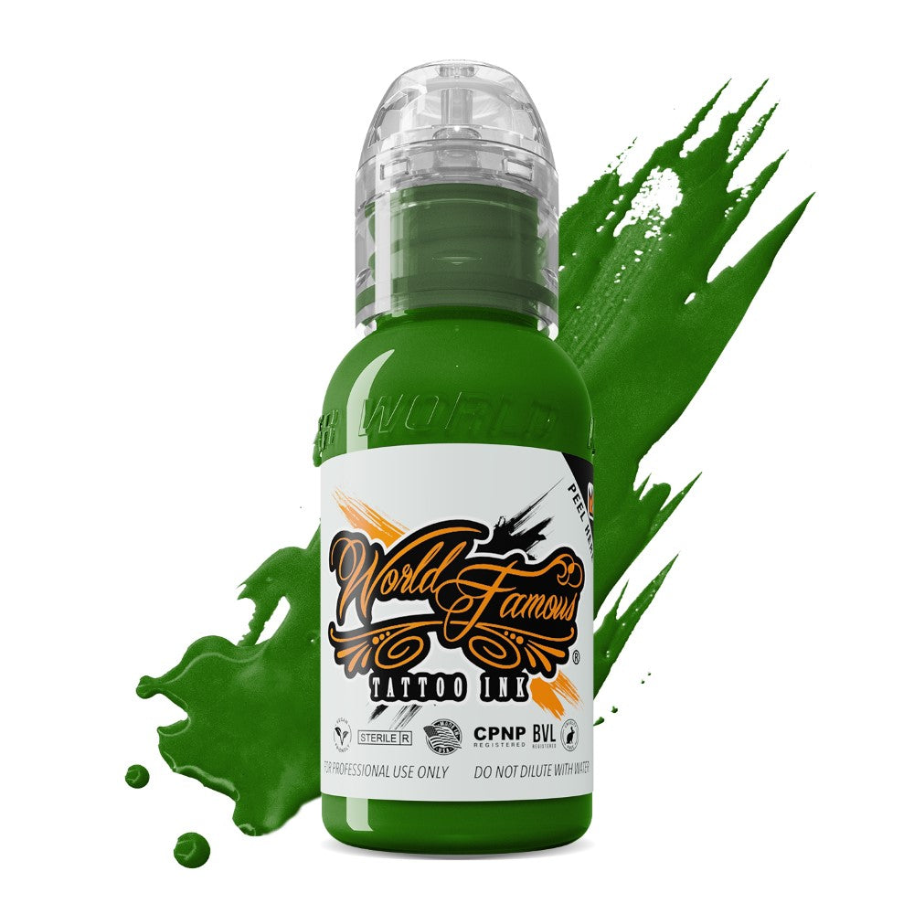 World Famous Tattoo Ink – All Green Inks – 1/2oz Bottle