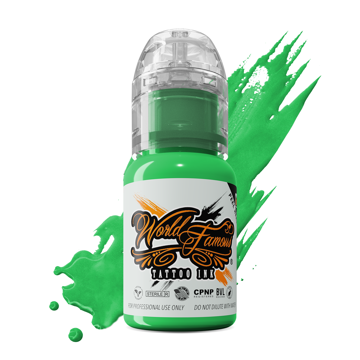 World Famous Tattoo Ink – All Green Inks – 1/2oz Bottle