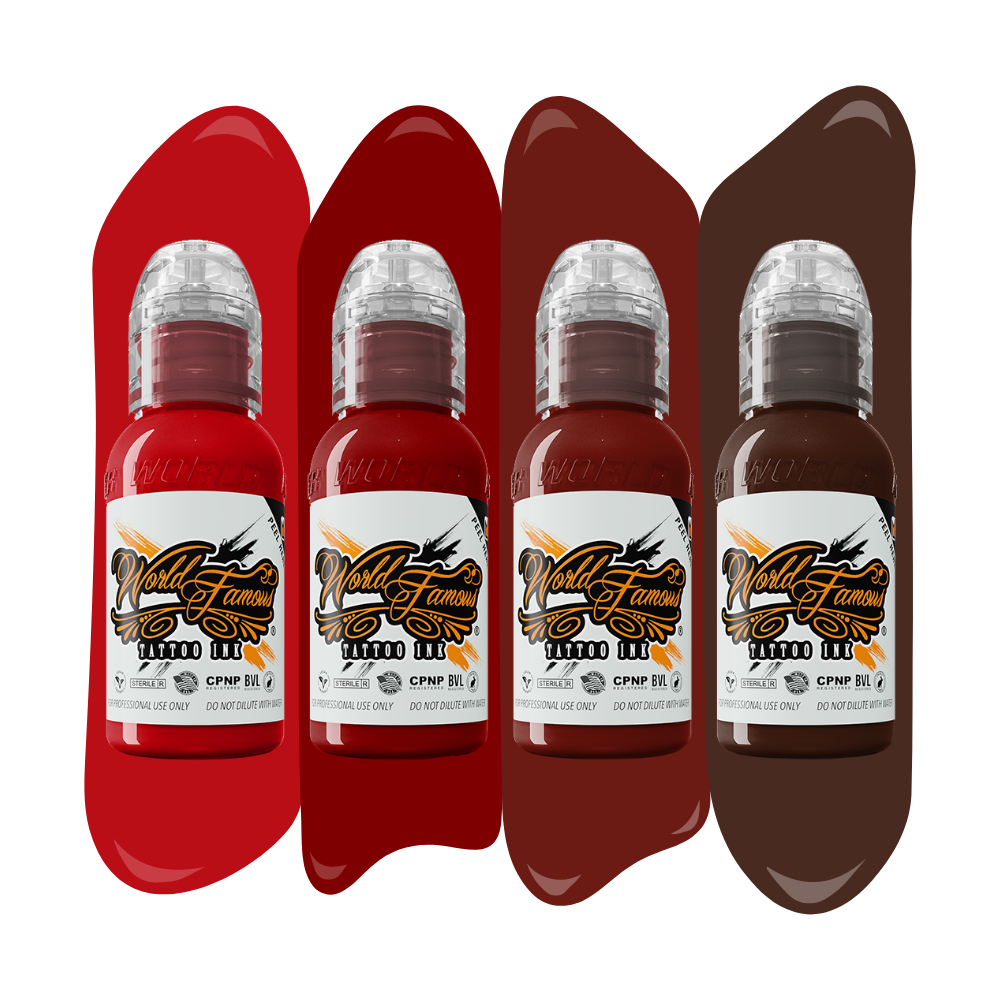 4 bottle Mak's Blood Set — World Famous Tattoo Ink — Pick Size