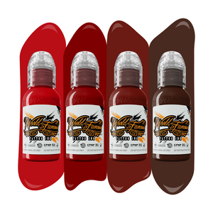 4 bottle Mak's Blood Set — World Famous Tattoo Ink — Pick Size
