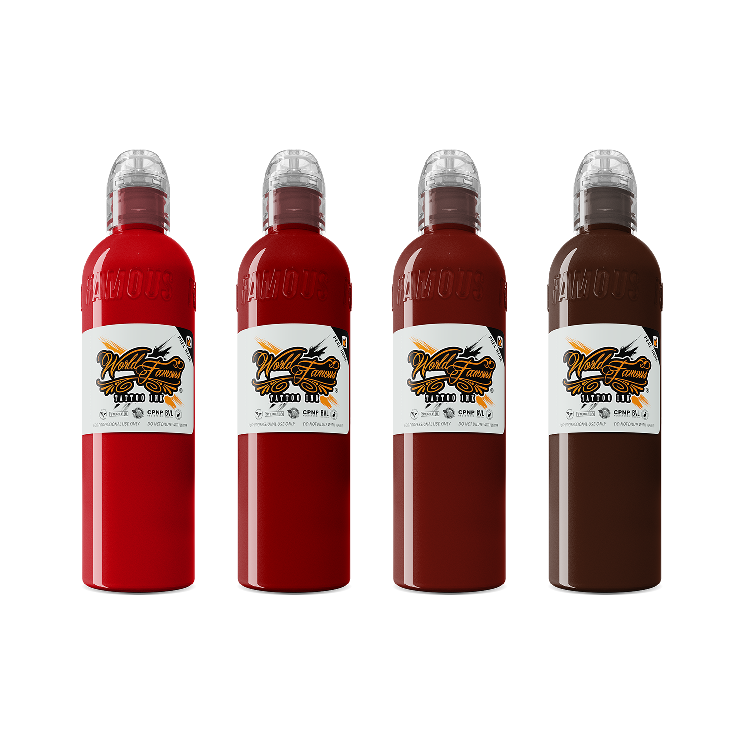 4 bottle Mak's Blood Set — World Famous Tattoo Ink — Pick Size
