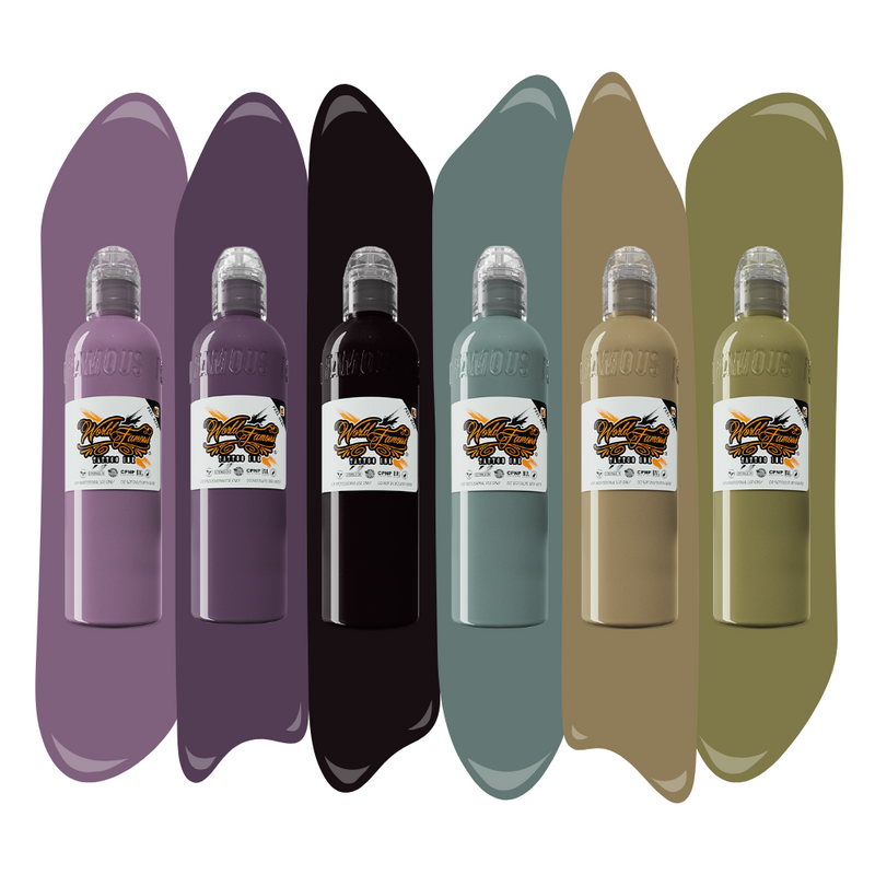 6 Bottle Mak's Zombie Set — World Famous Tattoo Ink — Pick Size