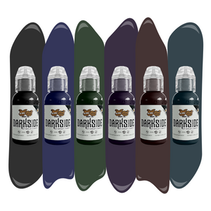 Darkside 6 Bottle Ink Set by Nikolay Dzhangirov — World Famous Tattoo Ink — 1oz