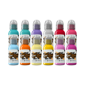 12 Color Pastel Set — World Famous Tattoo Ink — 1oz
