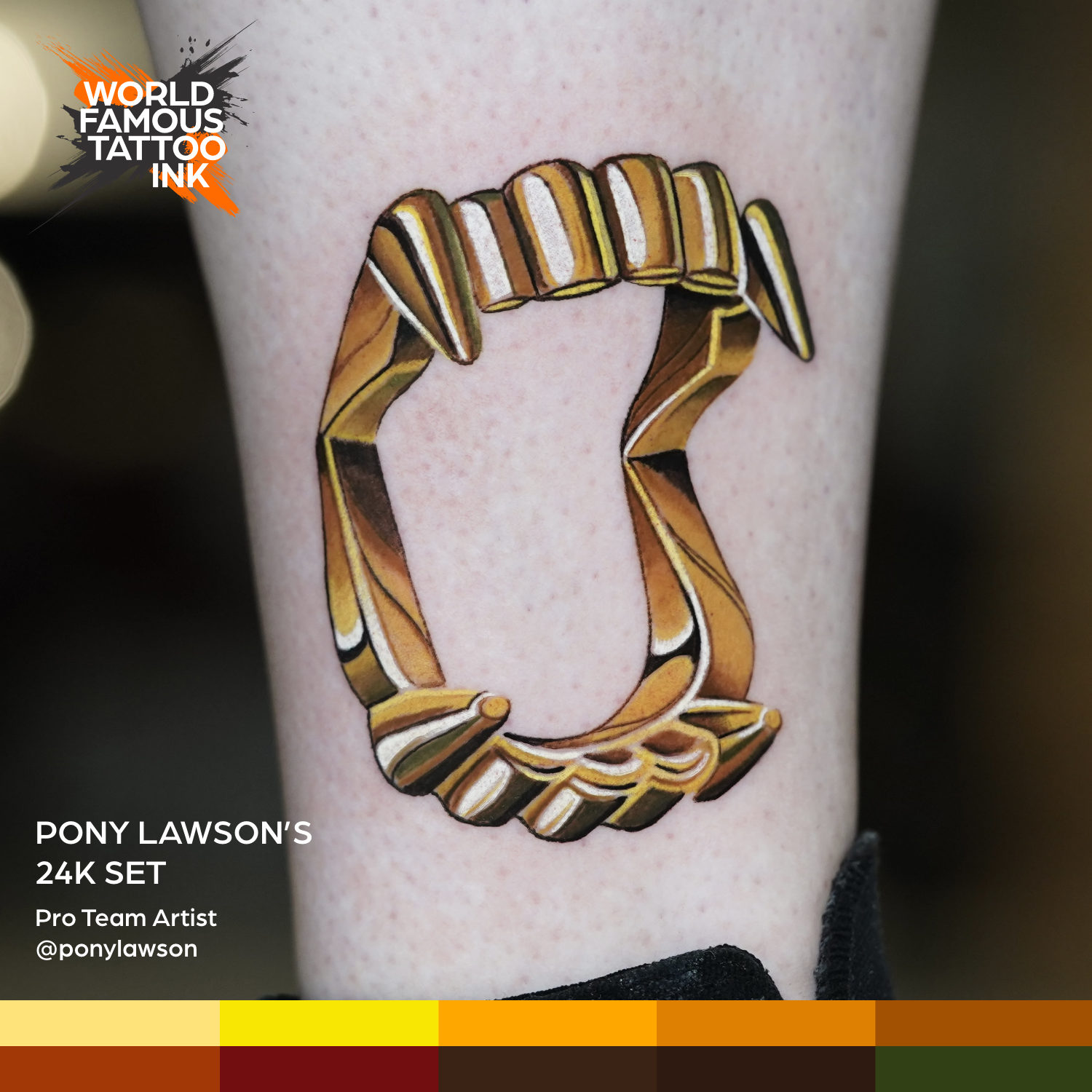 Pony Lawson 24k Set — World Famous Tattoo Ink — 1oz