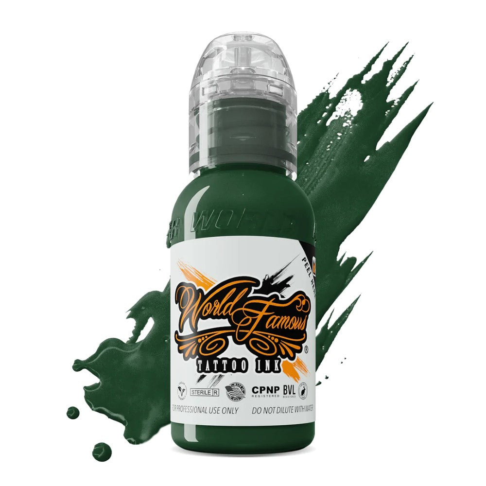 World Famous Tattoo Ink — All Green Inks — 1oz