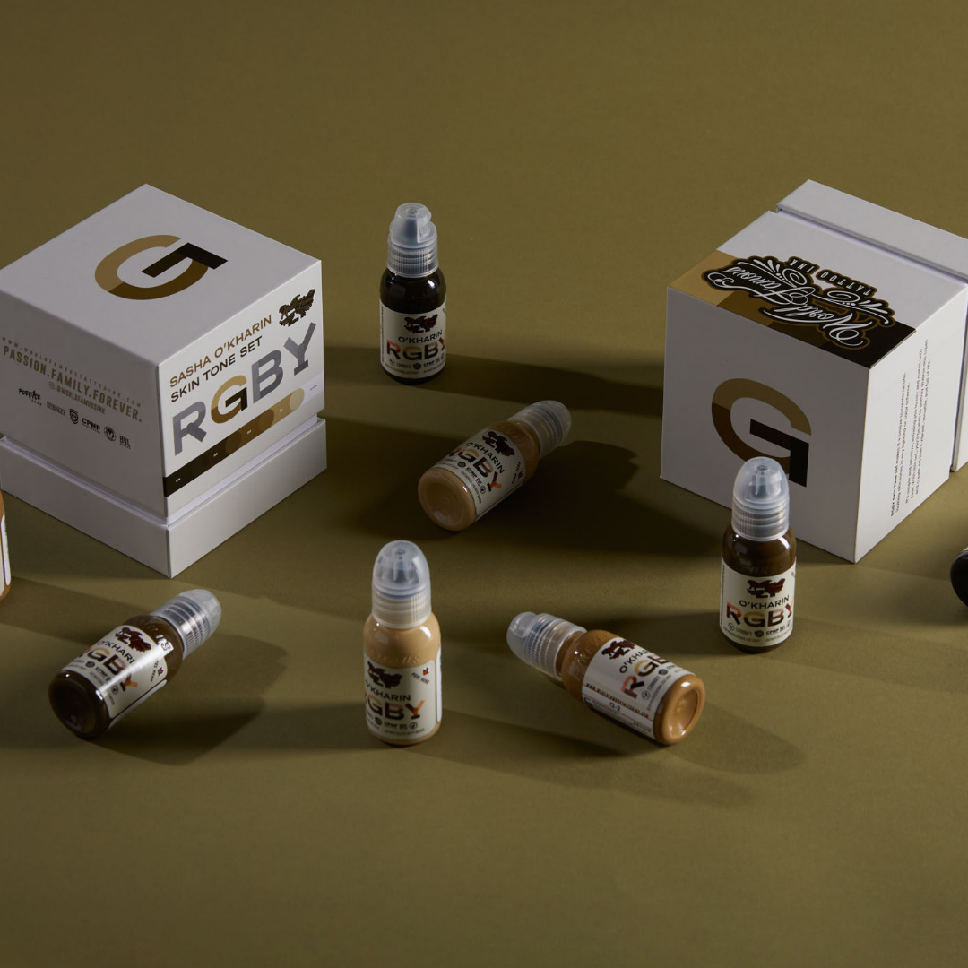 Sasha O’Kharin RGBY Skin Tone Green Mini Set of 4 Colors — World Famous — 1oz