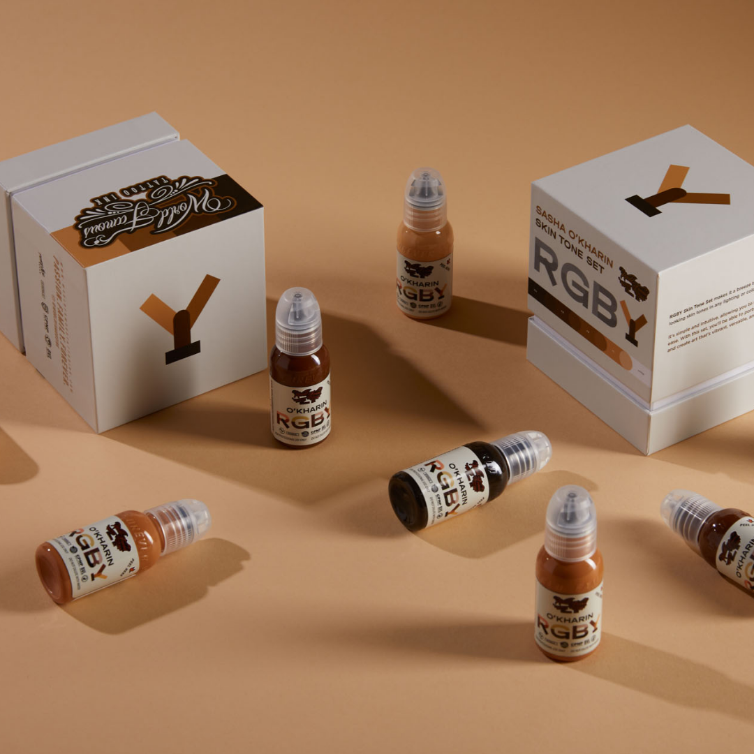 Sasha O’Kharin RGBY Skin Tone Yellow Mini Set of 4 Colors — World Famous — 1oz