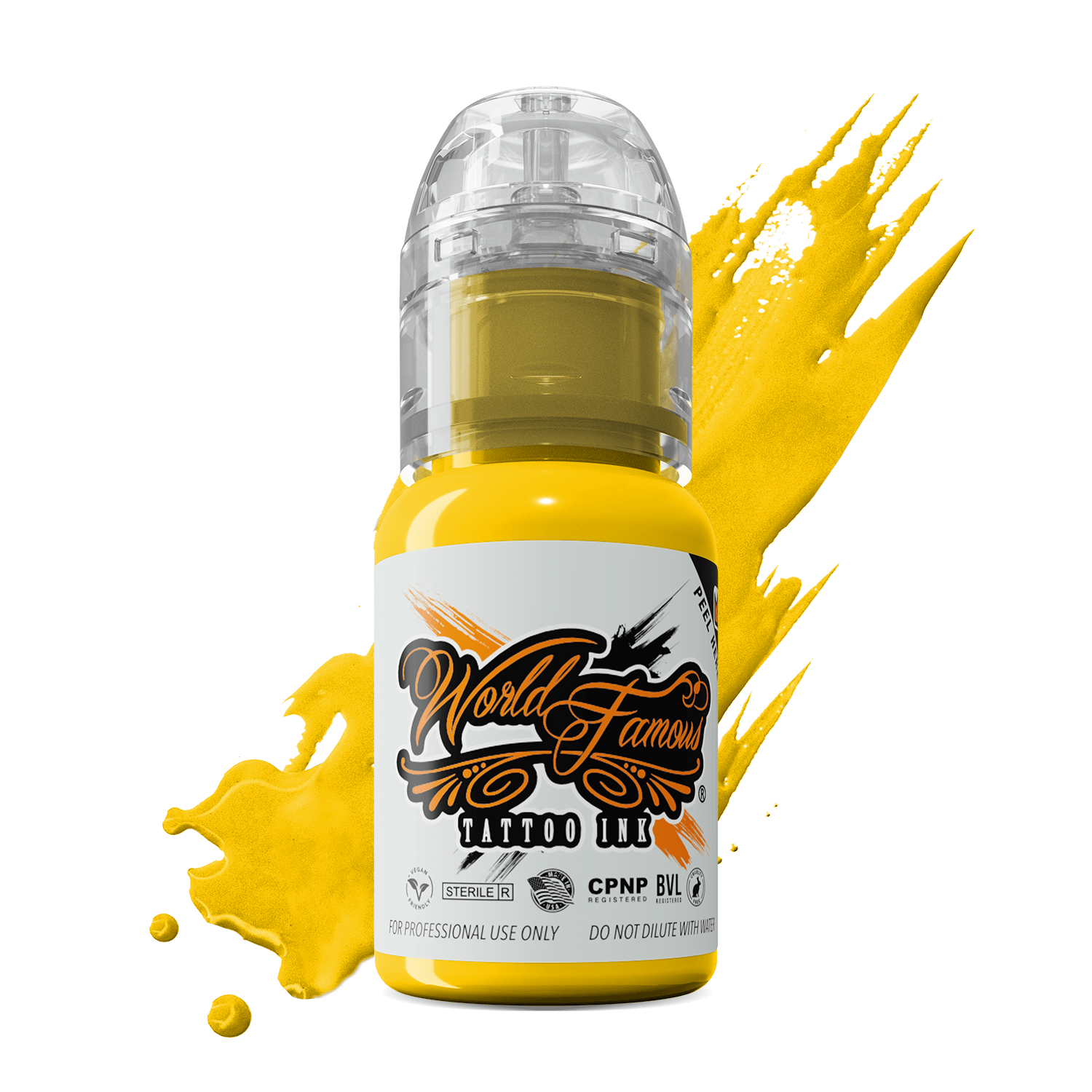 World Famous Tattoo Ink – All Yellow Inks – 1/2oz Bottle