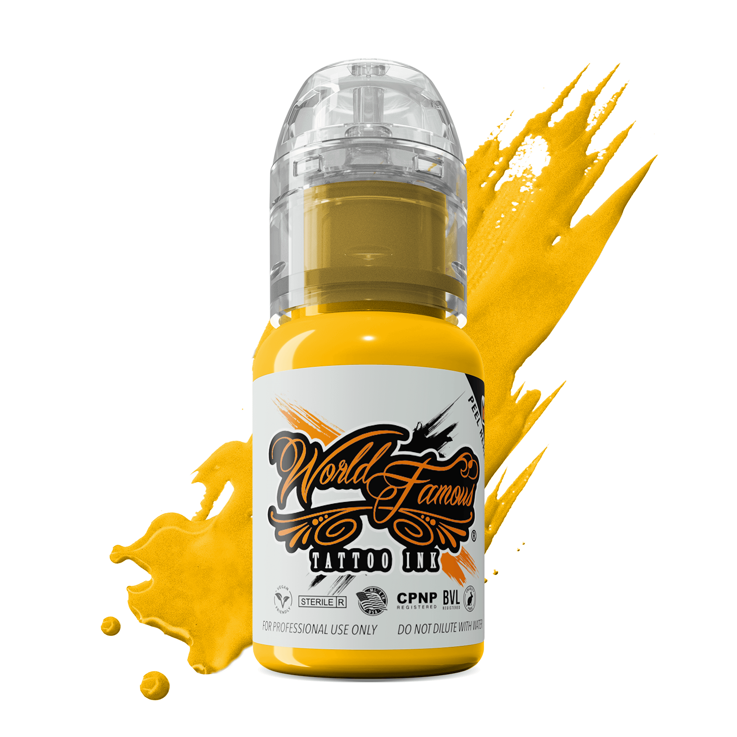 World Famous Tattoo Ink – All Yellow Inks – 1/2oz Bottle