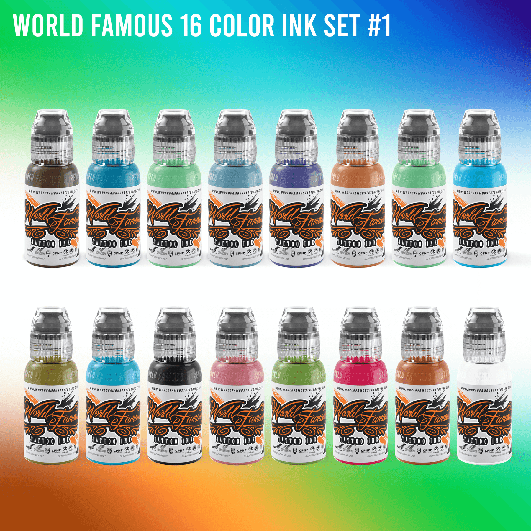 World Famous 32 bottle Color Set - 1oz