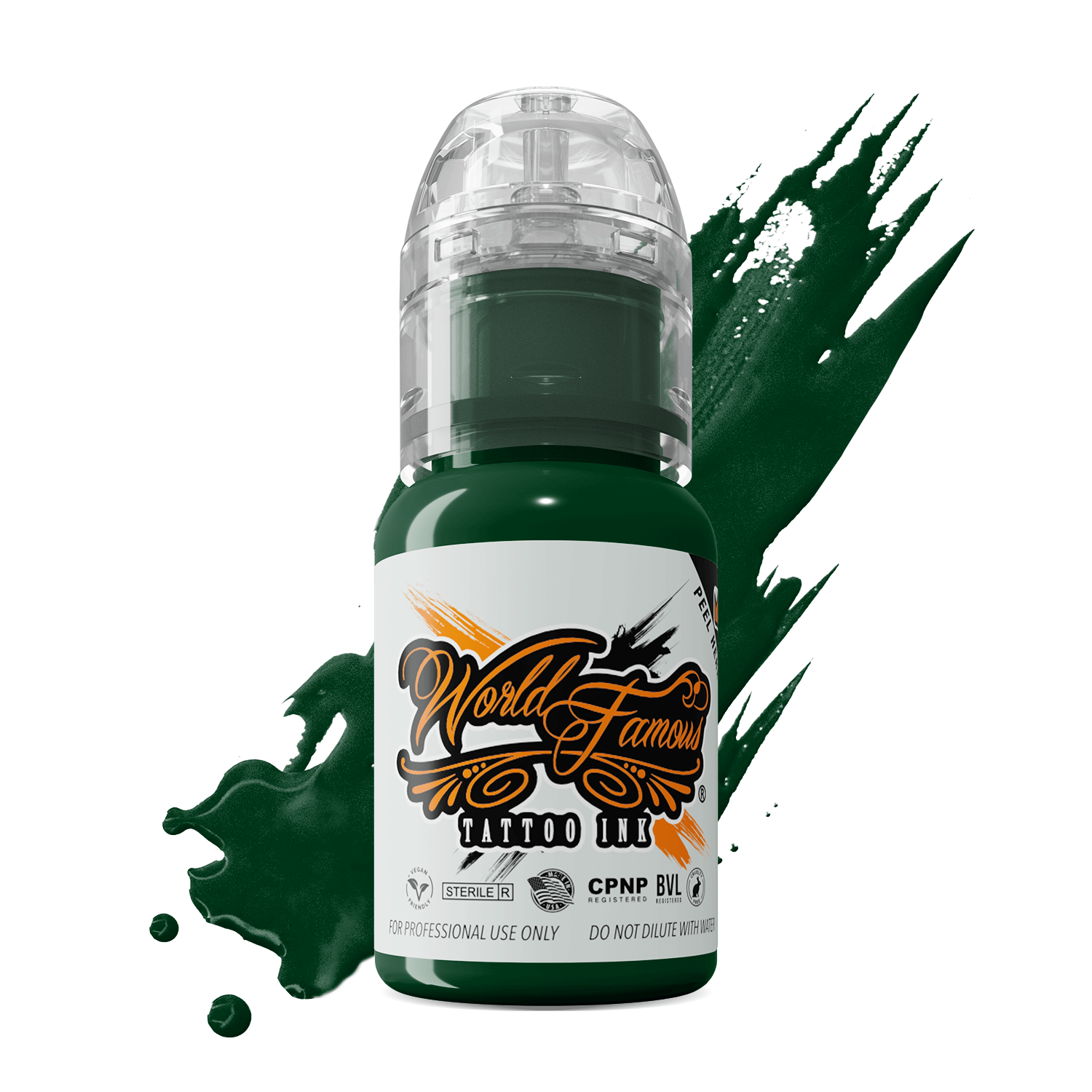 World Famous Tattoo Ink – All Green Inks – 1/2oz Bottle