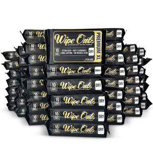 Wipe Outz XL Dry Black Tattoo Towels - Painful Pleasures