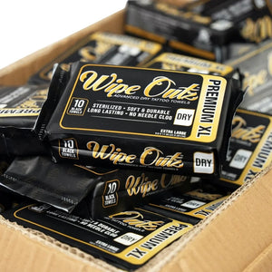 Wipe Outz XL Dry Black Tattoo Towels - Painful Pleasures