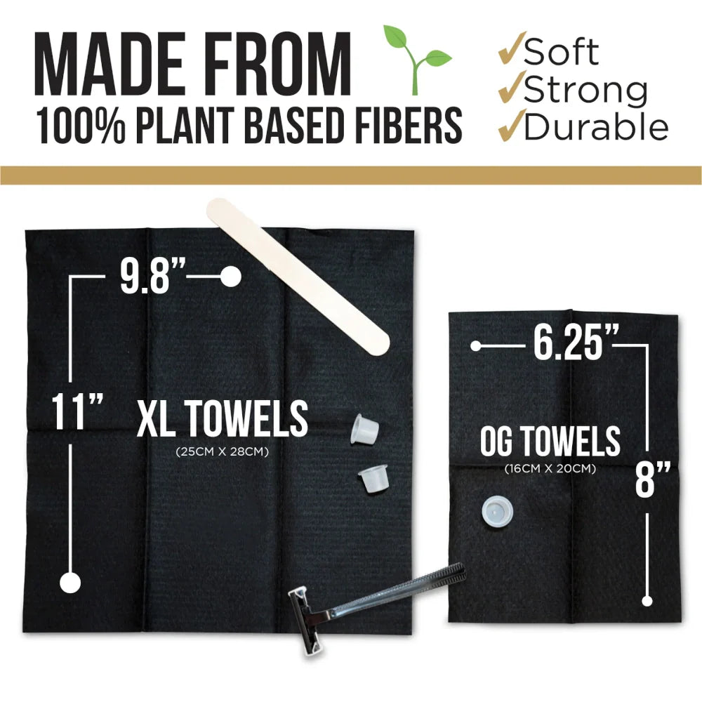 Wipe Outz XL Dry Black Tattoo Towels - Painful Pleasures