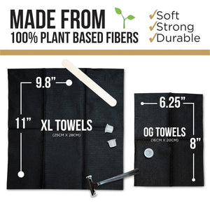 Wipe Outz XL Dry Black Tattoo Towels - Painful Pleasures