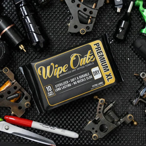 Wipe Outz XL Dry Black Tattoo Towels - Painful Pleasures