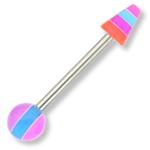 14g 5/8" Acrylic Funky Mix Straight Barbells - Price Per 10