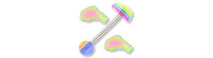 14g 5/8" Acrylic Funky Mix Straight Barbells - Price Per 10