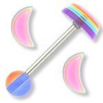 14g 5/8" Acrylic Funky Mix Straight Barbells - Price Per 10