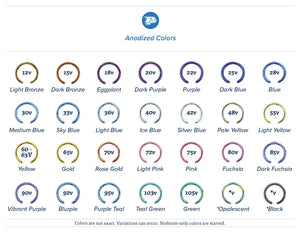 16g Jeweled Arc Titanium Clicker — Price Per 1