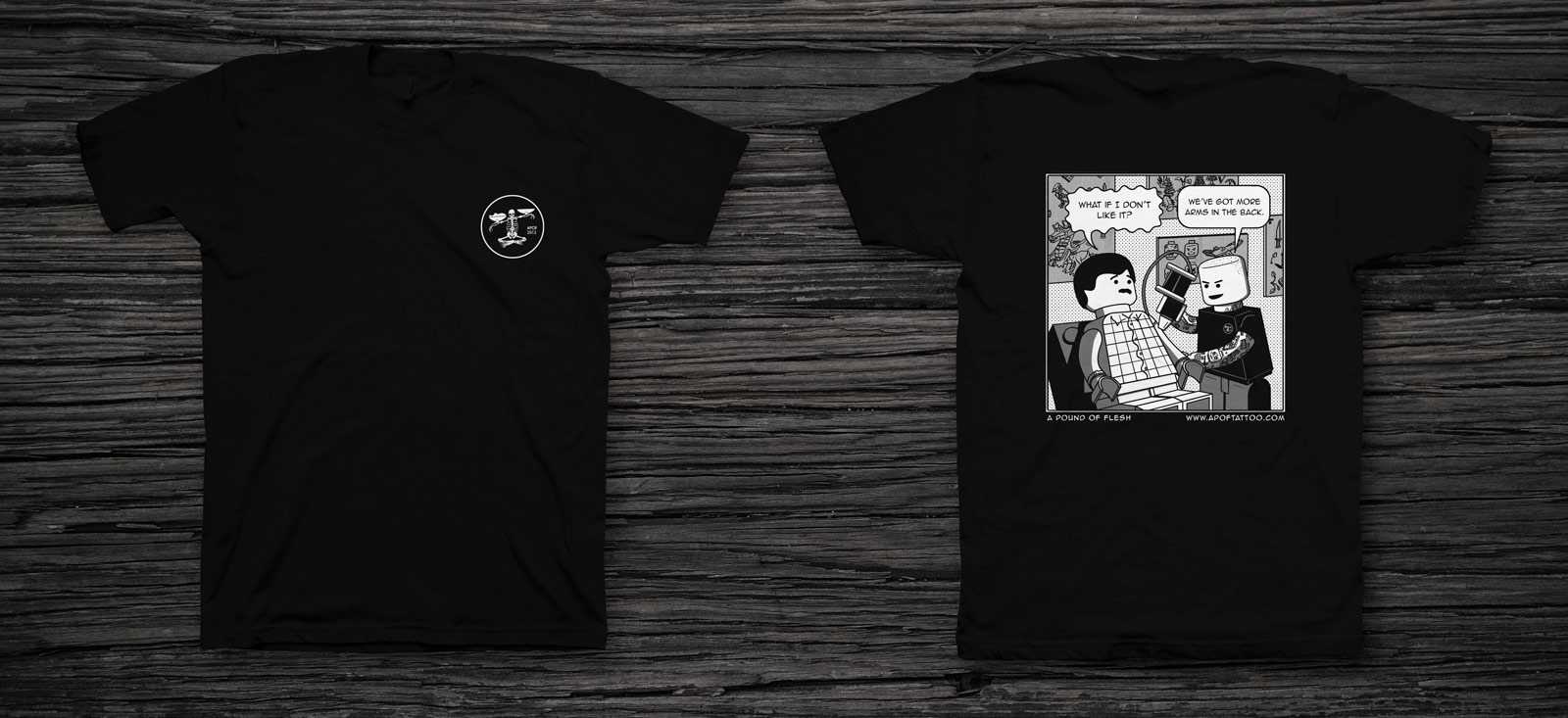 A Pound of Flesh Lego Man Black Unisex Tee