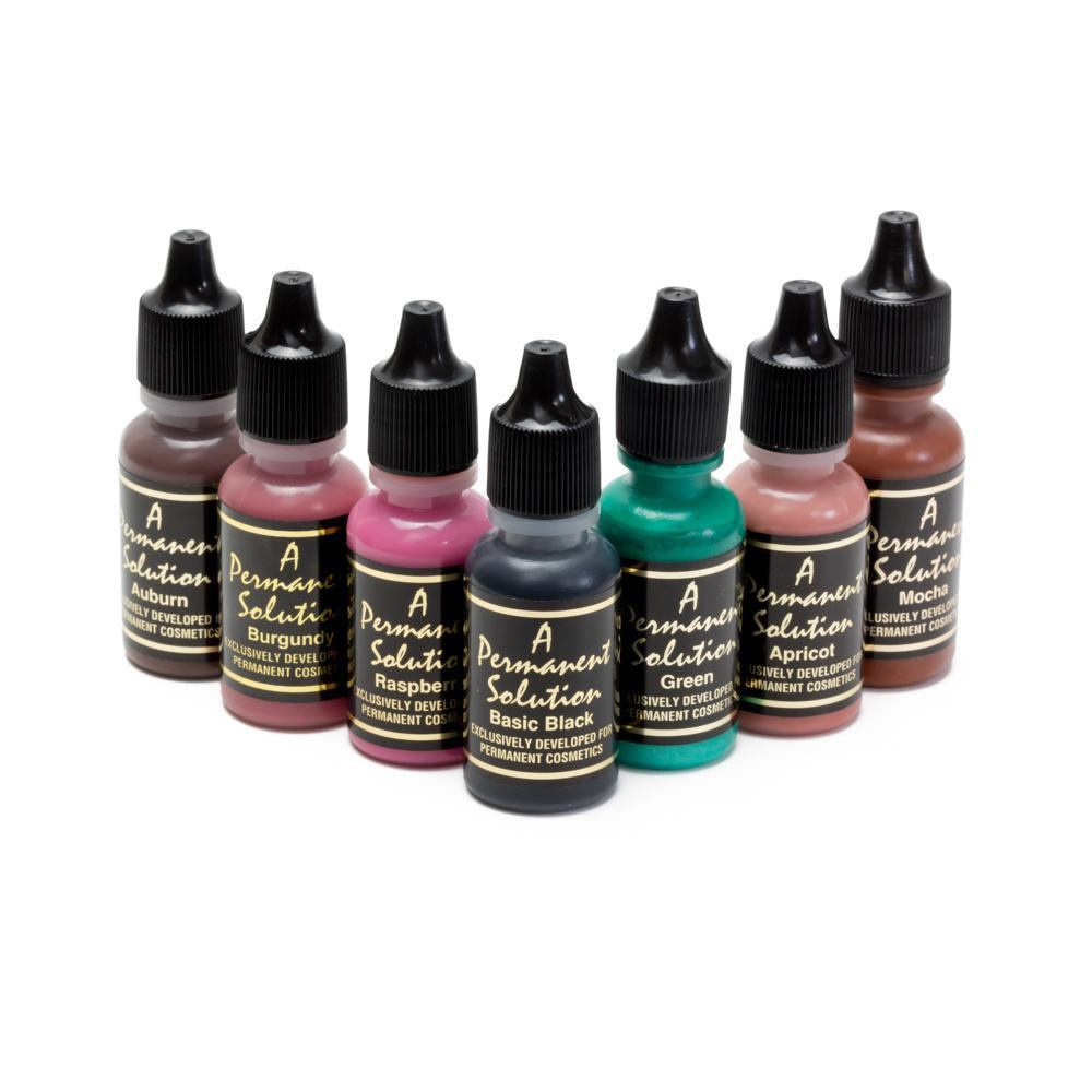 Permanent Solution Cosmetic Tattoo Permanent Makeup Ink - 1/2oz Bottle
