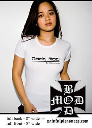 BodyMod by PainfulPleasures with Iron Cross on a Baby T or Regular T shirt - Extremely Nice - 3 Colors