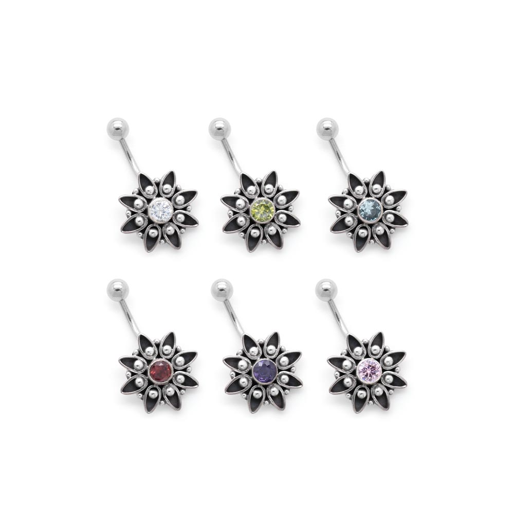 14g 7/16" Mystical Bali Star Belly Button Ring