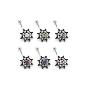 14g 7/16" Mystical Bali Star Belly Button Ring